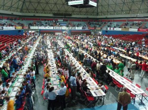 Panoramica della sede di gioco (Palaterme di Montecatini)